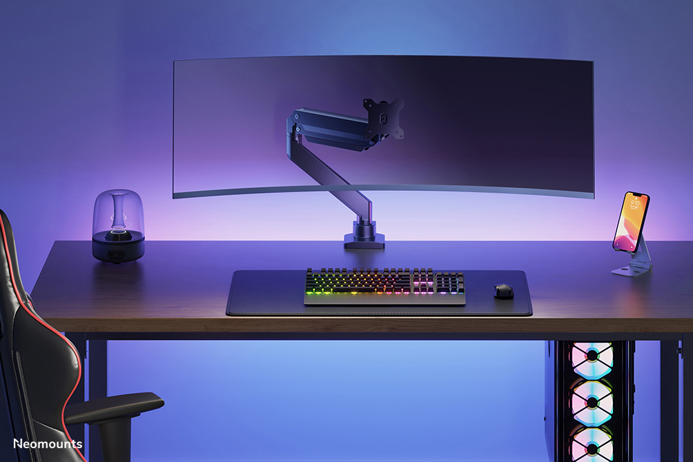 Neomounts monitorarm voor curved schermen